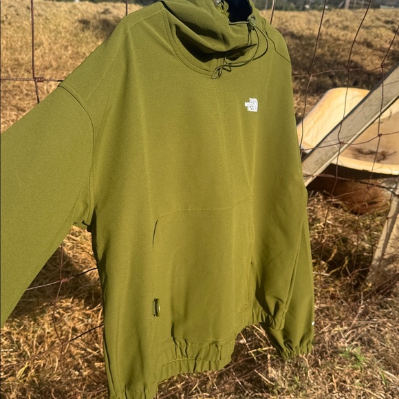 The North Face Willow Stretch windwall pullover hoodie Green Forest olive XL - Picture 6 of 14